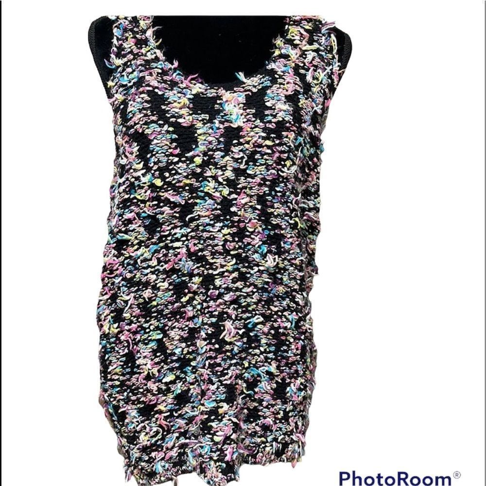 Kersh Confetti Sweater Tank Tunic Large longer Tank Style
